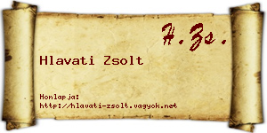 Hlavati Zsolt névjegykártya